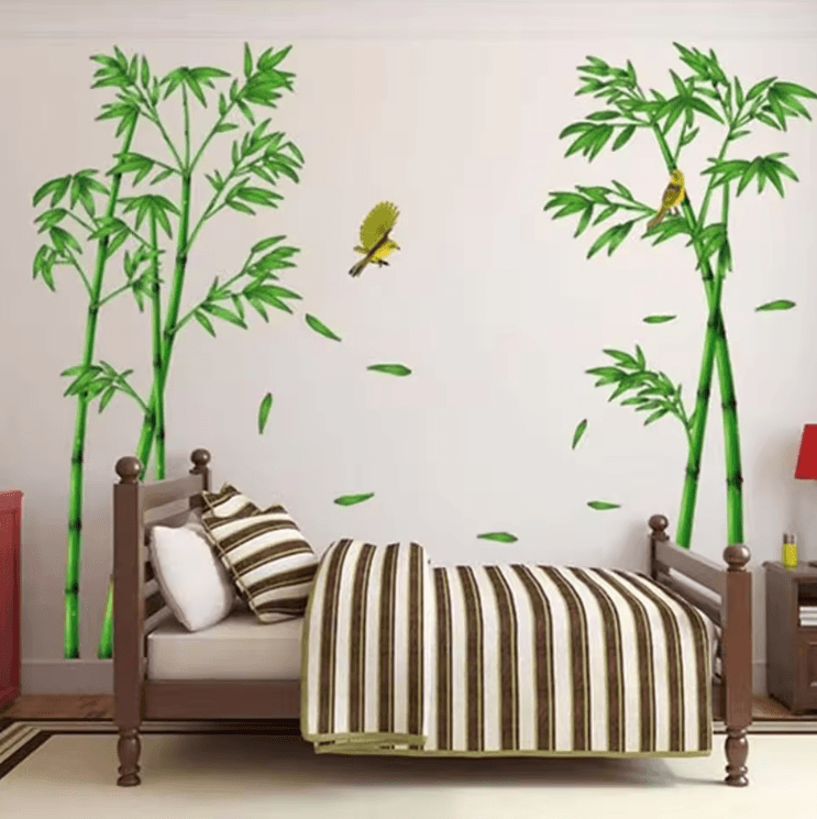 Serene Bamboo Forest Wall Sticker – Chinese Style Removable Nature Decor