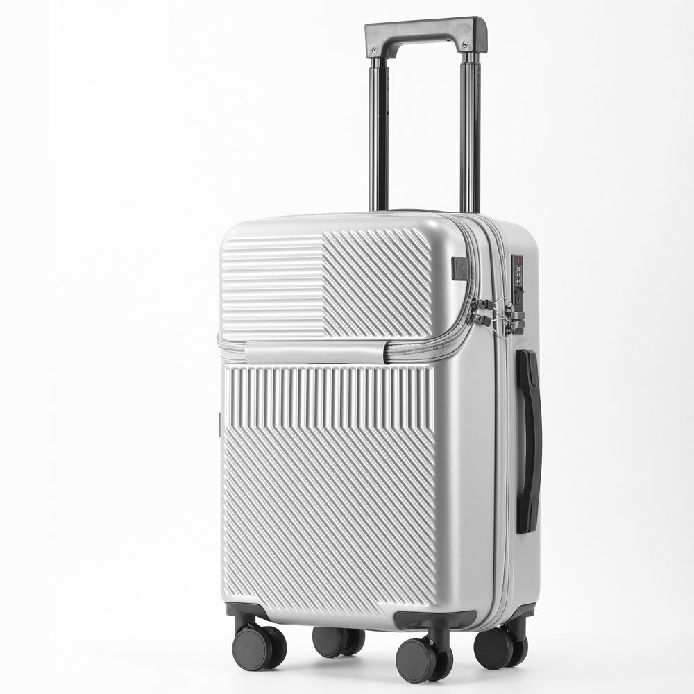 Stylish Business Carry-On Luggage with Cup Holder, Compact Lightweight Suitcase