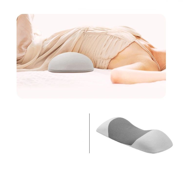 Ergonomic Lumbar Support Pillow for Sleeping, Memory Foam Waist Cushion for Back Pain Relief