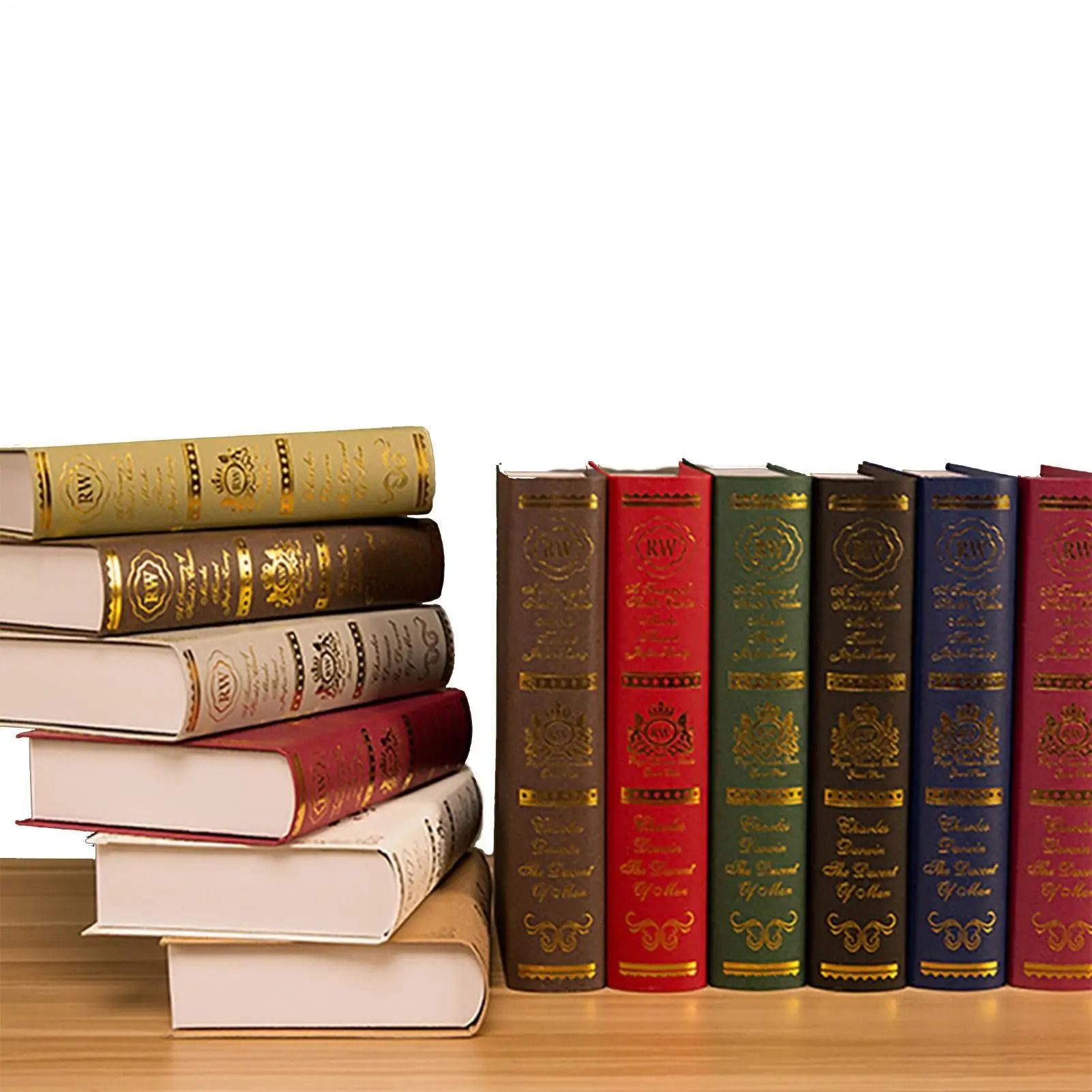 European Retro Simulation Book Models – Elegant Photography Props & Decorative Fake Books for Office, Living Room, and P