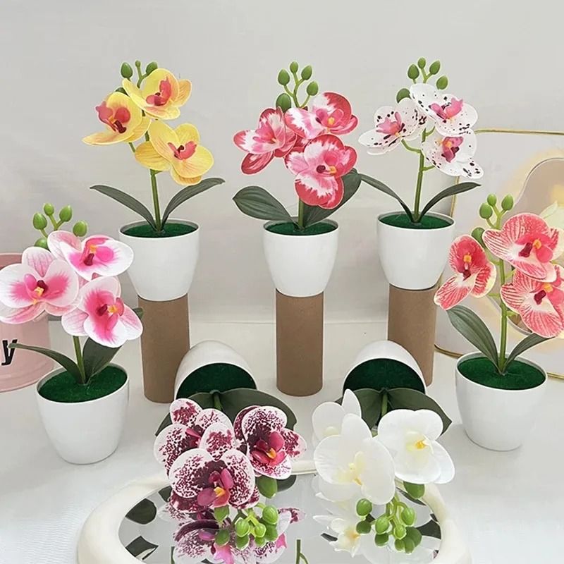 Artificial Bonsai Plant Potted Mini Desk Plant Decor for Home and Office