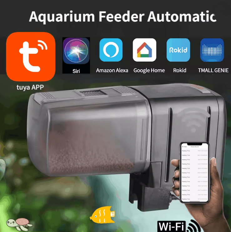 Smart Automatic Fish Feeder WiFi App Controlled Aquarium Feeder with Timer
