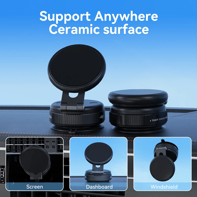 FlexView Vacuum Suction Car Phone Holder 360 Rotating Mount
