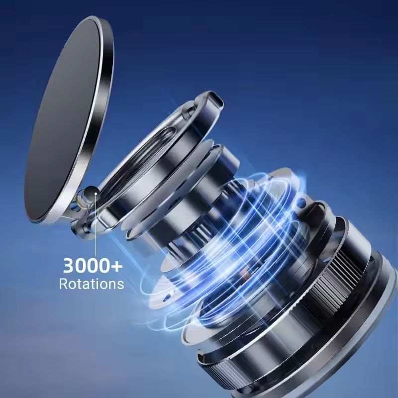 360° Rotating Magnetic Vacuum Car Phone Mount - Premium Suction-Cup Holder with Strong Magnetic Adsorption