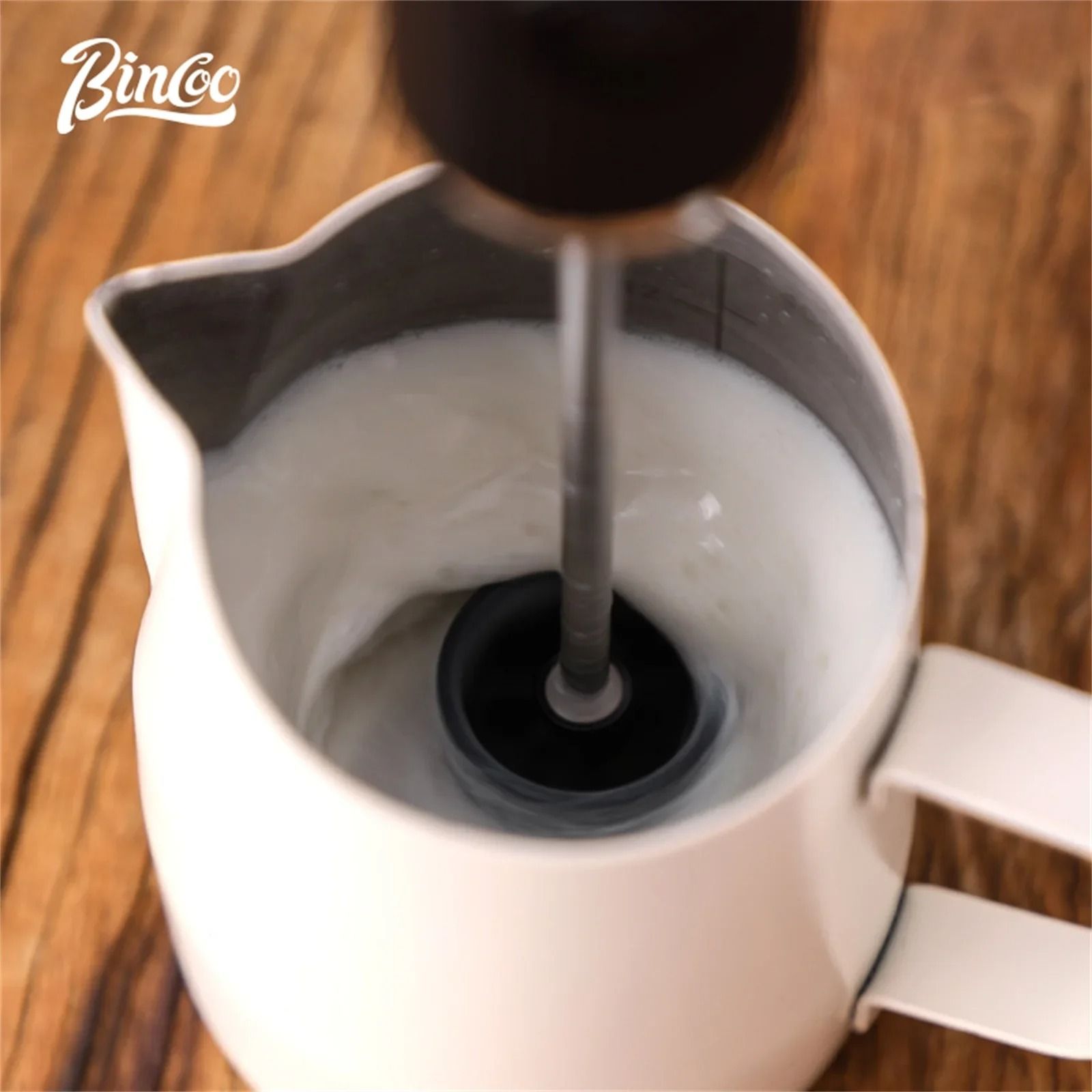 Bincoo Milk Foamer Coffee Whisk Mixer Mini Frother Handle Stirrer