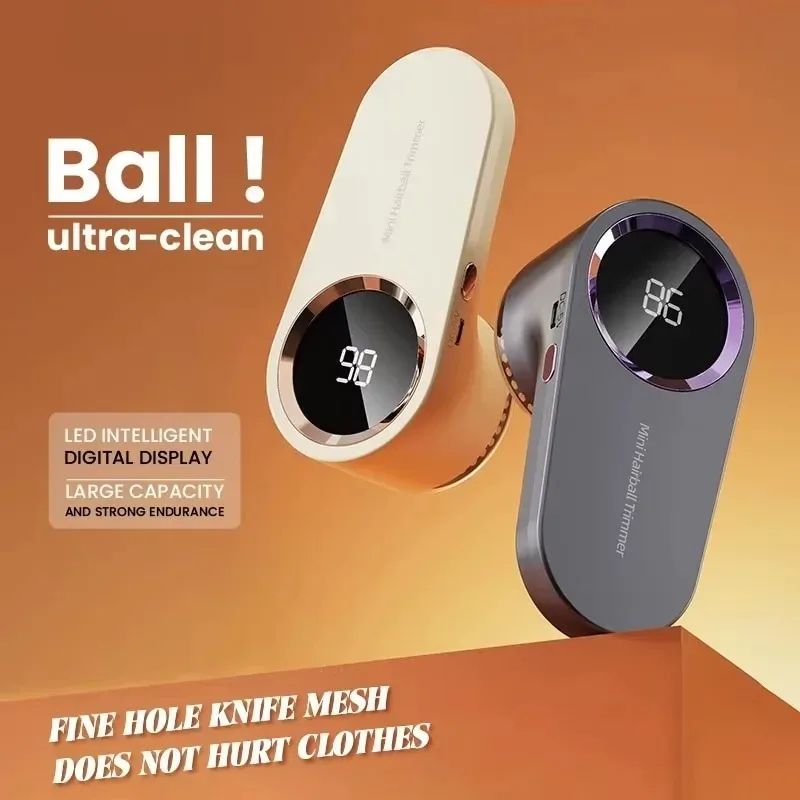 Portable Electric Lint Remover USB Rechargeable Sweater Shaver with LED Display Clothes Fabric Trimmer