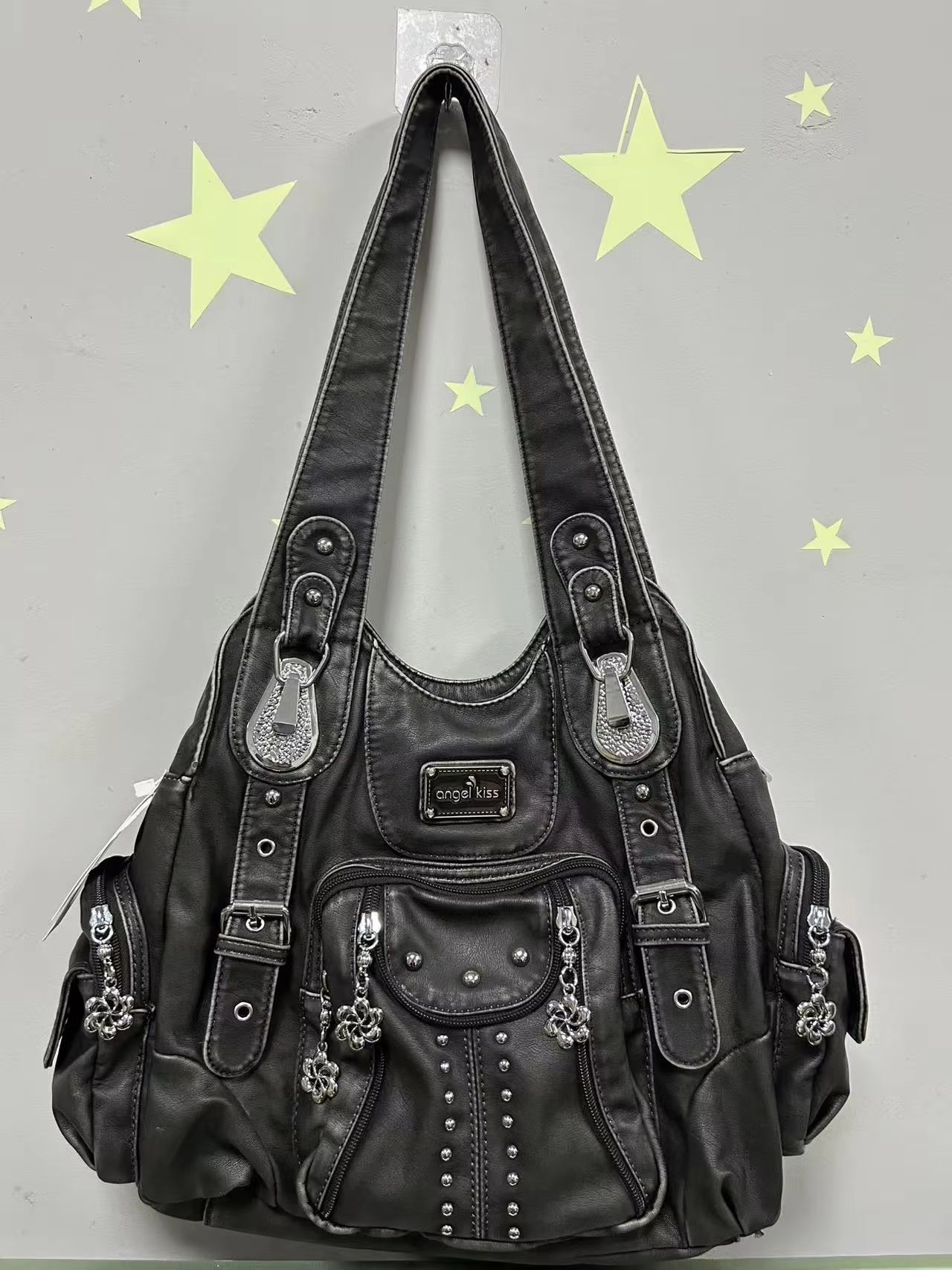 Angelkiss PU Leather Women's Handbag Shoulder Bag Large Fashion Satchel