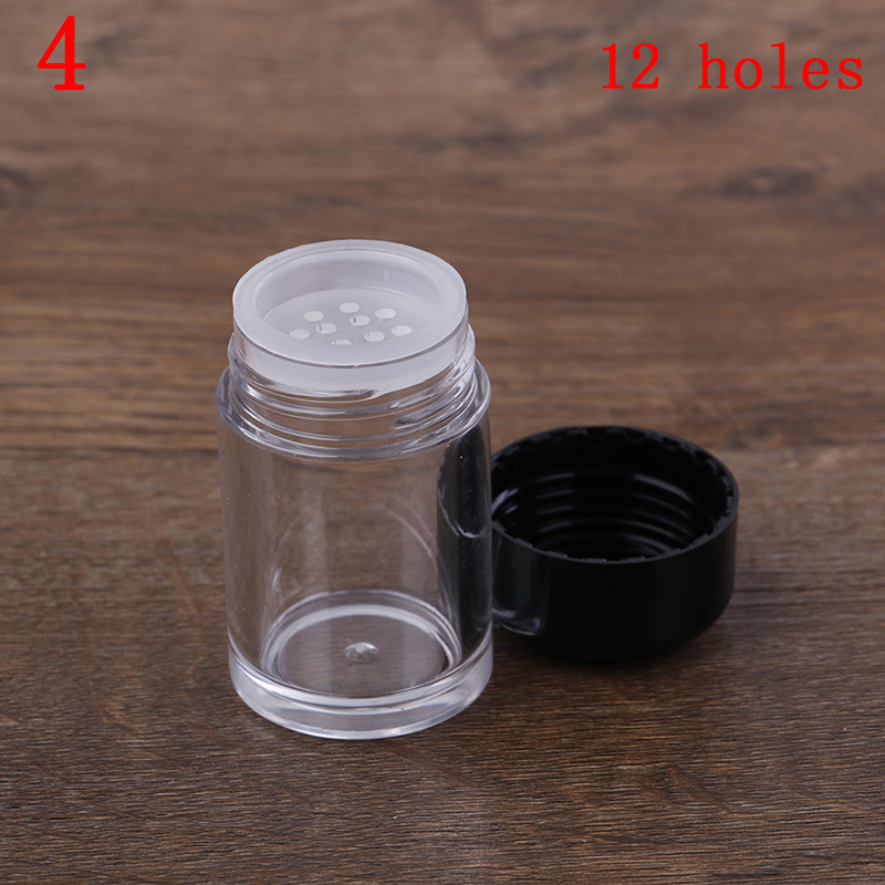 Nail Glitter Powder Container, Loose Powder Jar with Sifter, Refillable Bottle with Holes