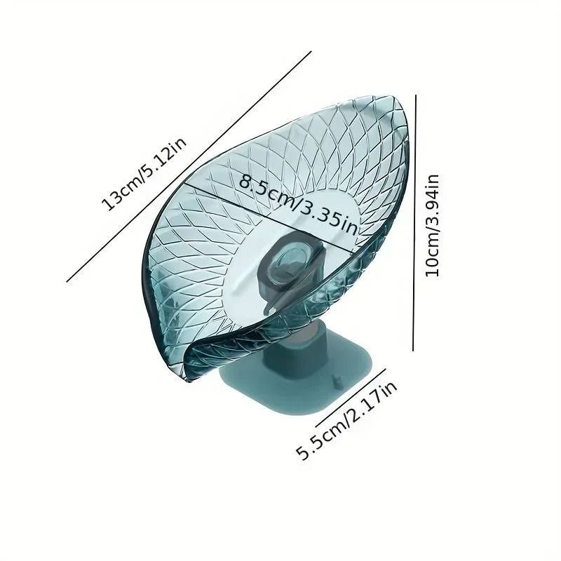 2 Pack Leaf Design Self Draining Soap Box