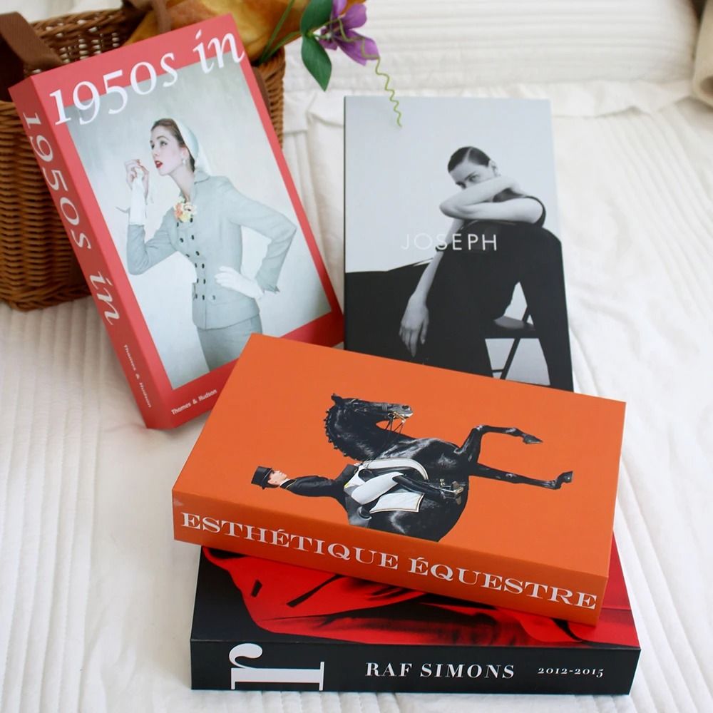 Modern Decorative Fake Book – Luxury Coffee Table Prop Books – Minimalist Bookshelf Ornaments and Storage Boxes