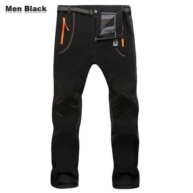Mens Winter Waterproof Hiking Pants with Fleece Lining