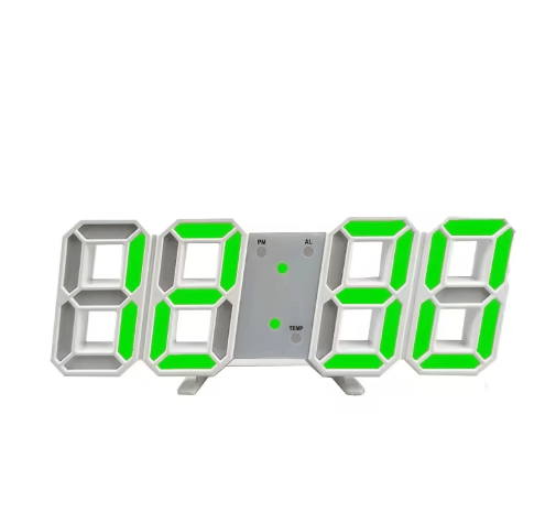 3D LED Digital Clock Voice Activated Luminous Silent Alarm Desk Clock