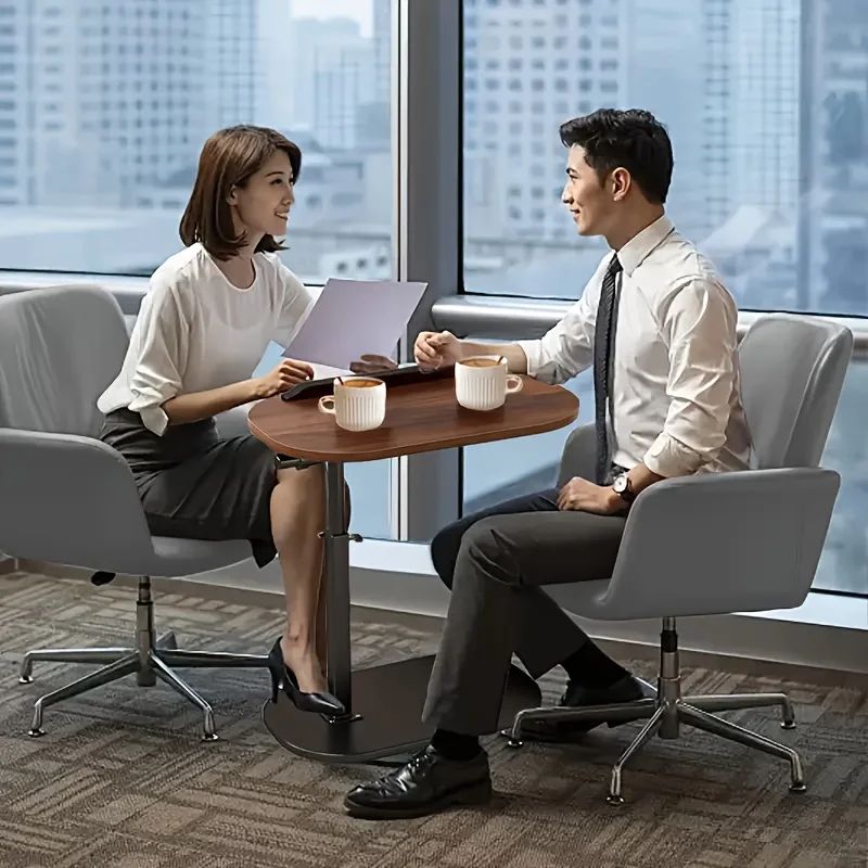 Modern 360° Rotating Adjustable Laptop Table – C-Shaped Sofa Side Desk