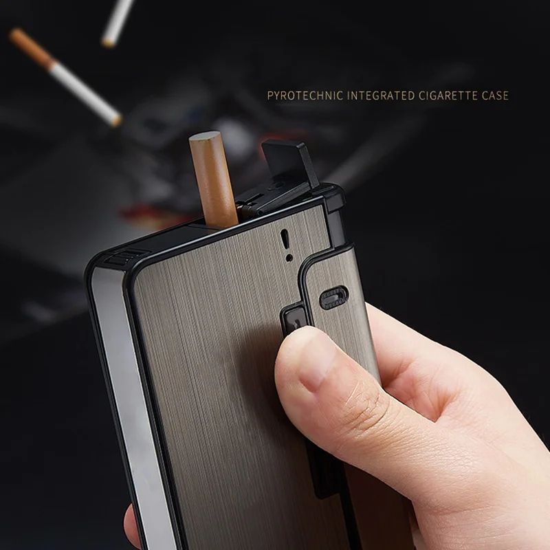 Automatic Metal Cigarette Case Portable Holder Box