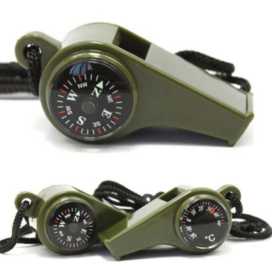 Emergency Survival Whistle with Compass and Thermometer