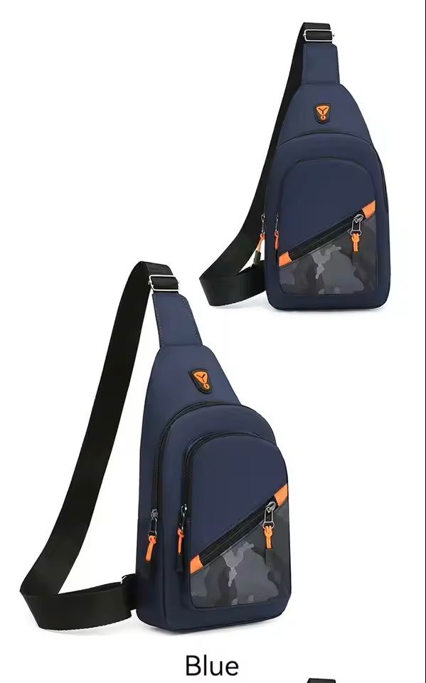 Men's Nylon Chest Bag Trendy Crossbody Shoulder Bag