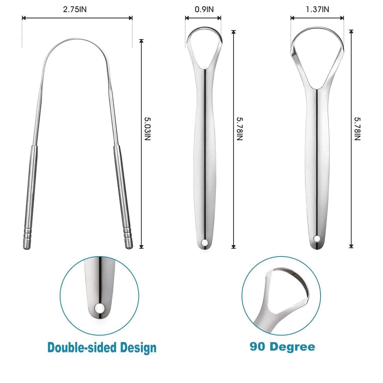 Stainless Steel Tongue Scraper Cleaner