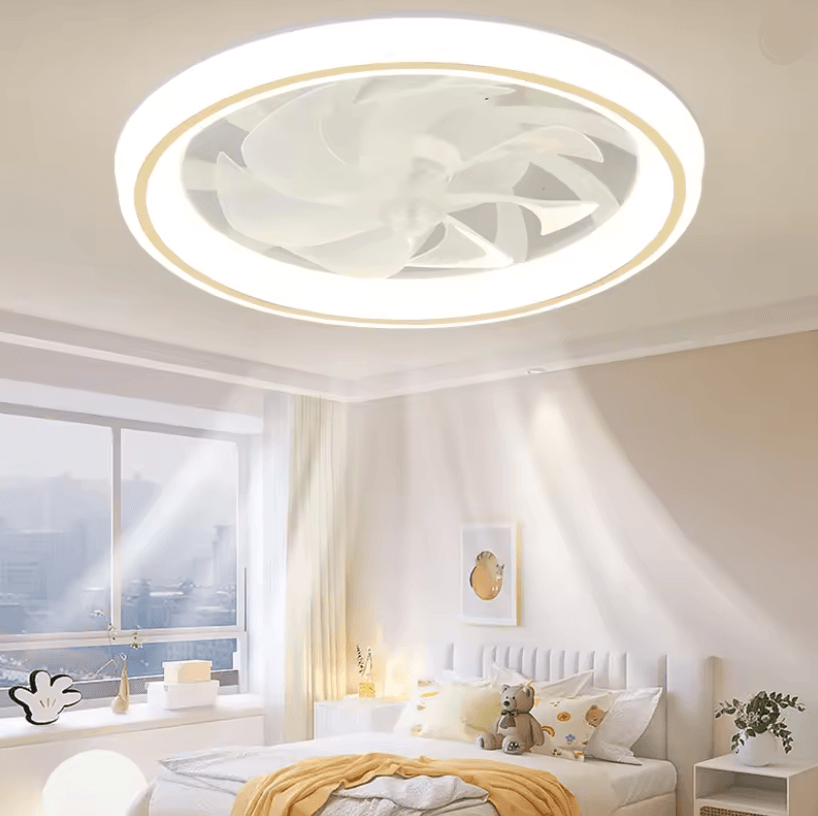 Modern LED Ceiling Fan with Remote Control for Living Room and Bedroom