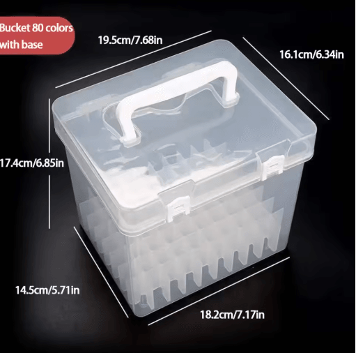 Portable Transparent Multi Slot Marker Organizer with Handheld Design