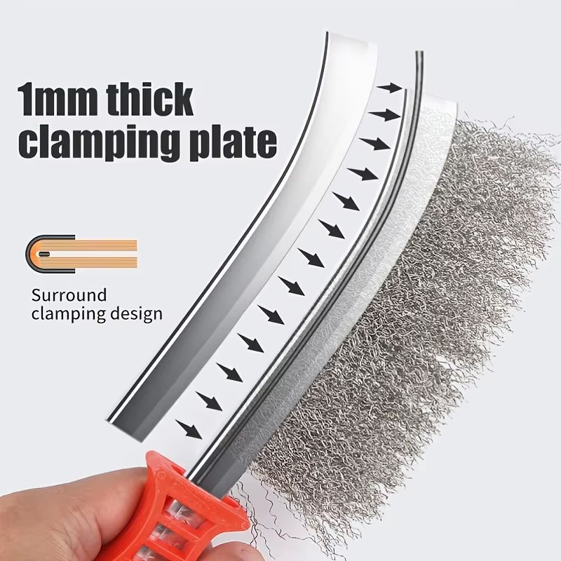 Steel Wire Roller Brush with Wooden Handle – Heavy-Duty Rust Removal & Grill Cleaner