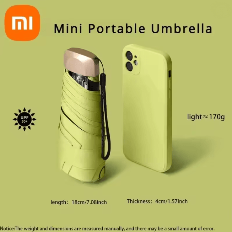 Xiaomi Capsule Mini Umbrella Ultra Light Dual Use Rain and UV Pocket Umbrella