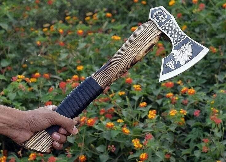 CUSTOM HAND MADE HIGH CARBON STEEL HUNTING VIKING TACTICAL TOMAHAWK HATCHETS AXE