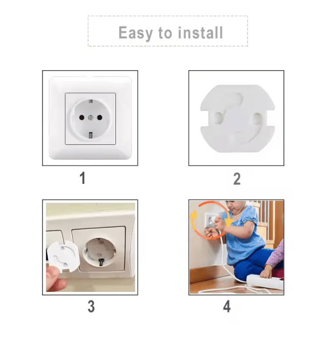 SafeShield Baby Outlet Covers 10 Pack Socket Protection Plugs