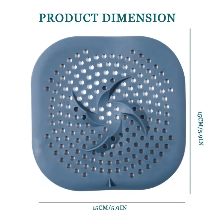 Silicone Shower Drain Hair Catcher with Suction Cup