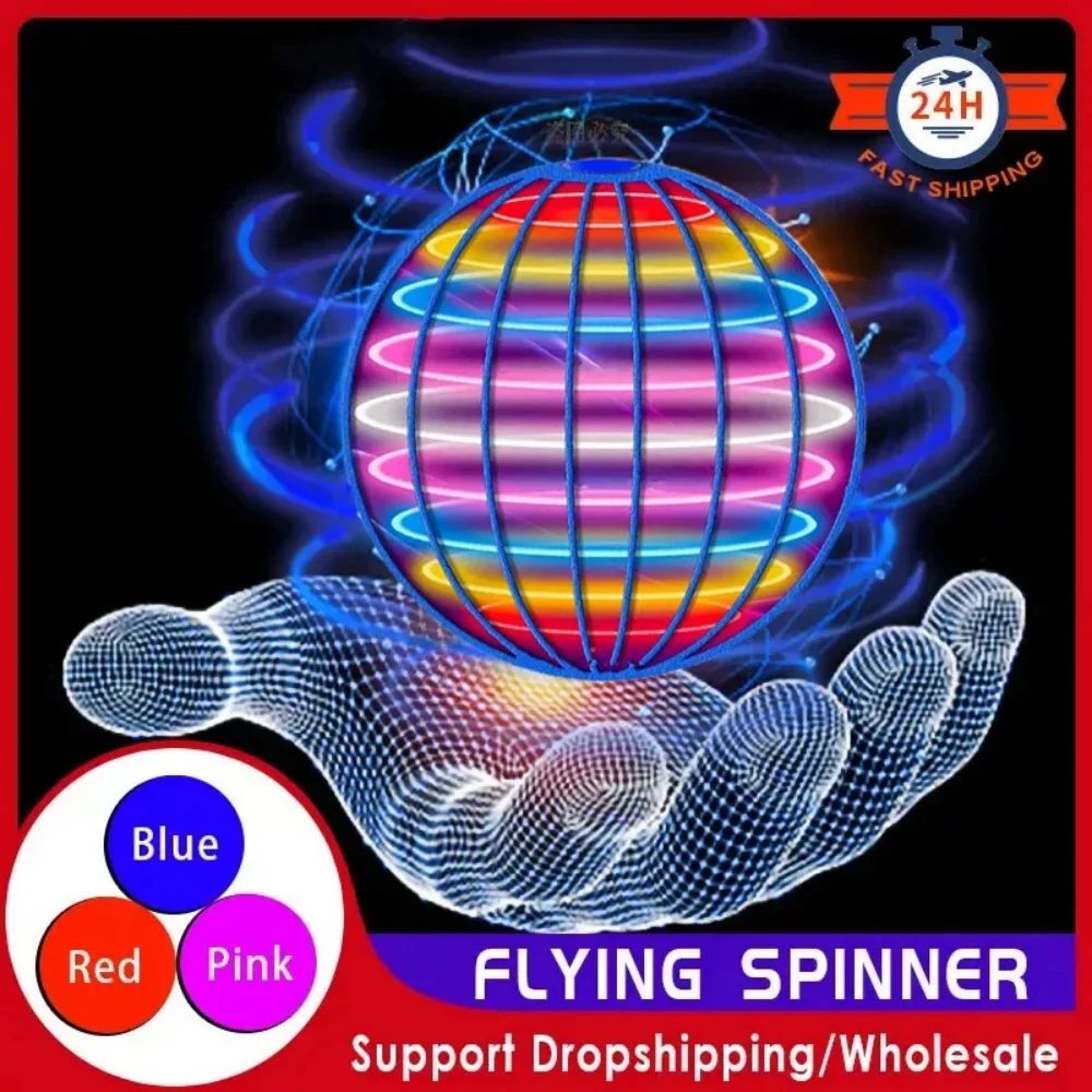 Flying Hover Orb Toy with LED Lights Boomerang Spinner Ball