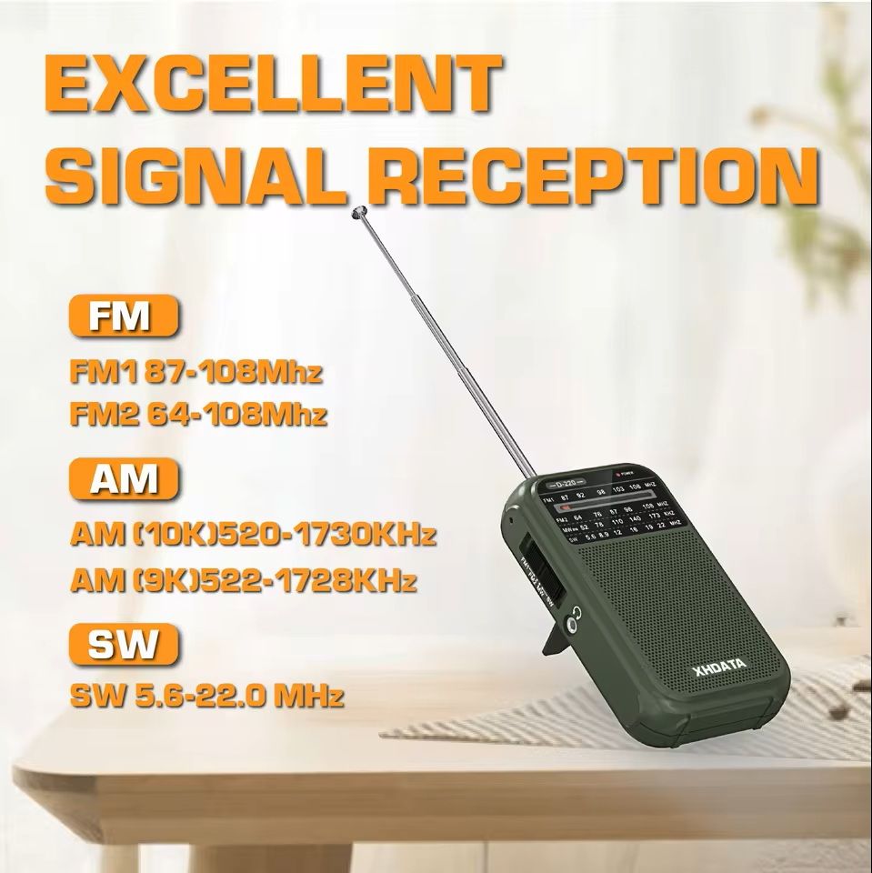 Retro Pocket Radio with FM MW SW Bands and DSP Tuning