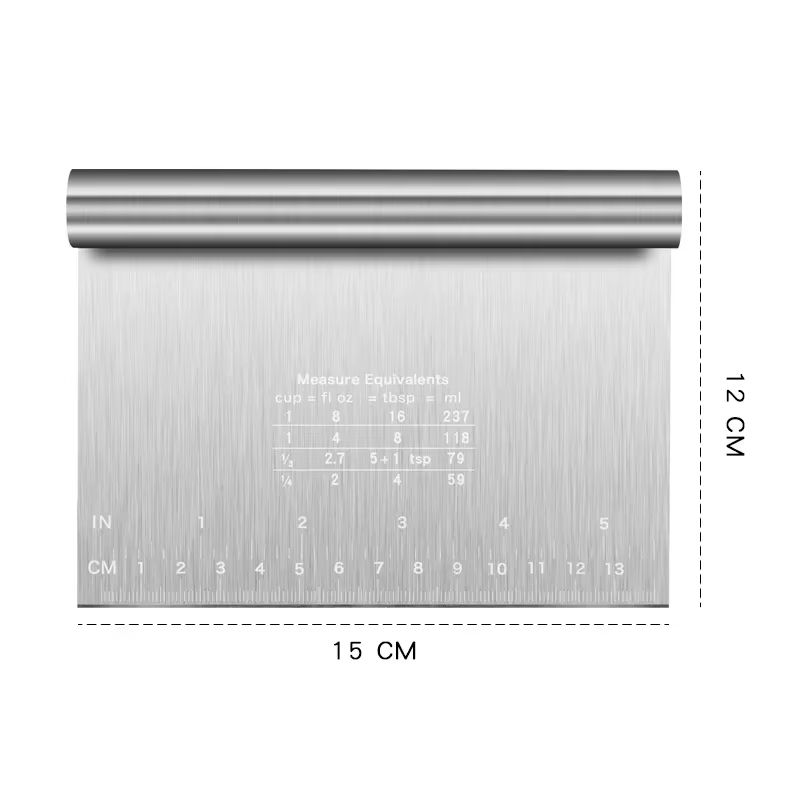 Professional Stainless Steel Cake Scraper Buttercream Edge Cake Smoother Tool Baking Pastry Spatula