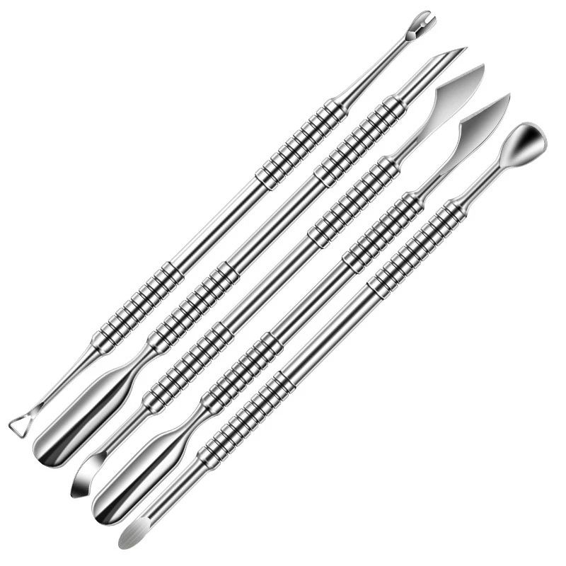 Stainless Steel Cuticle Pusher Double End Manicure Nail Tool