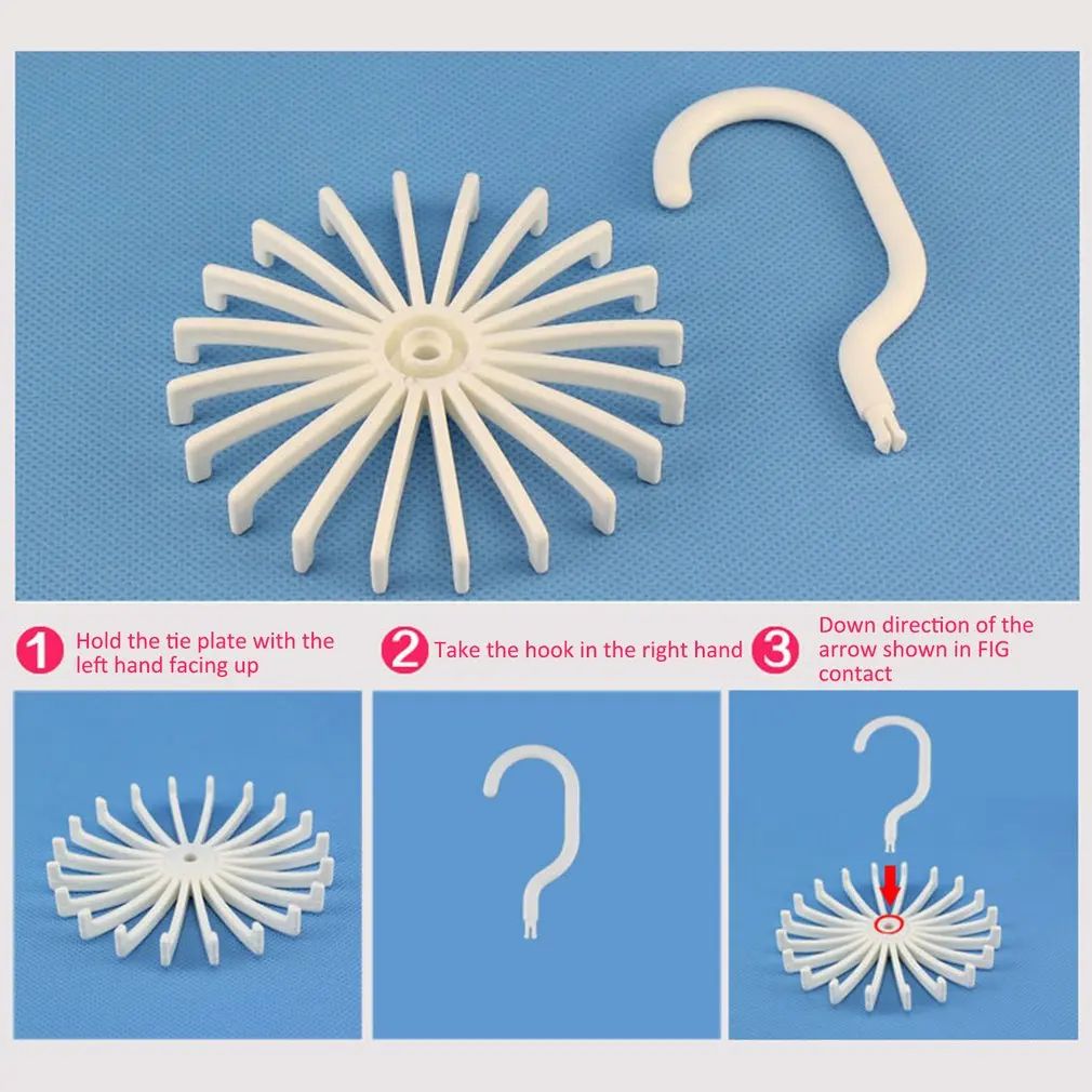360 Degree Rotating Scarf and Tie Hanger Rack