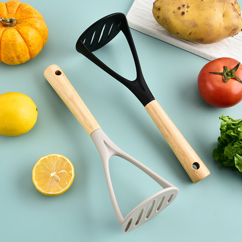 Silicone Potato Masher and Garlic Press Easy Clean Kitchen Tool