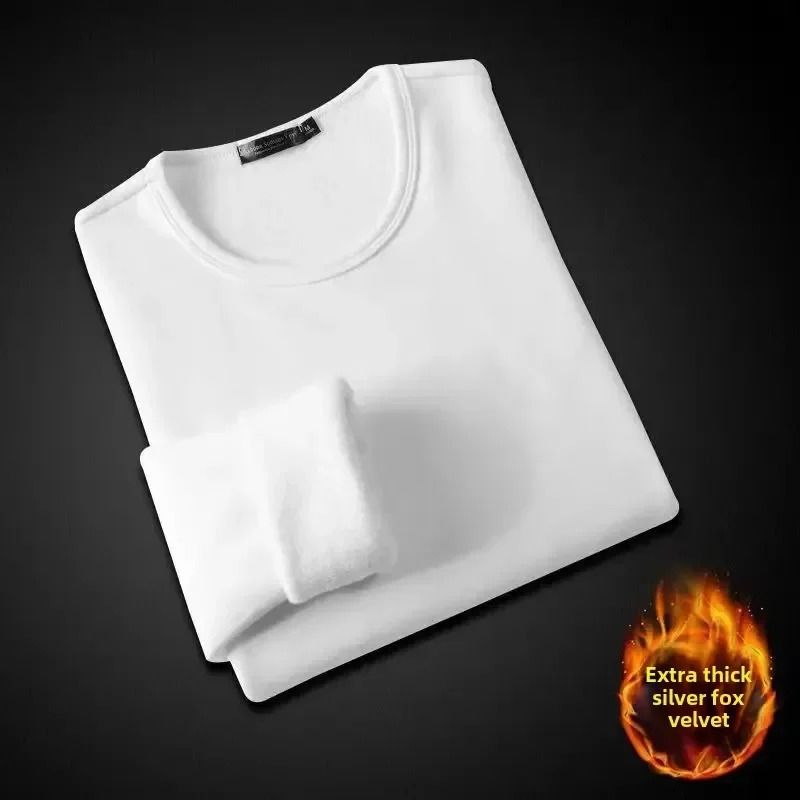Unisex Winter Fleece Lined Long Sleeve T Shirt