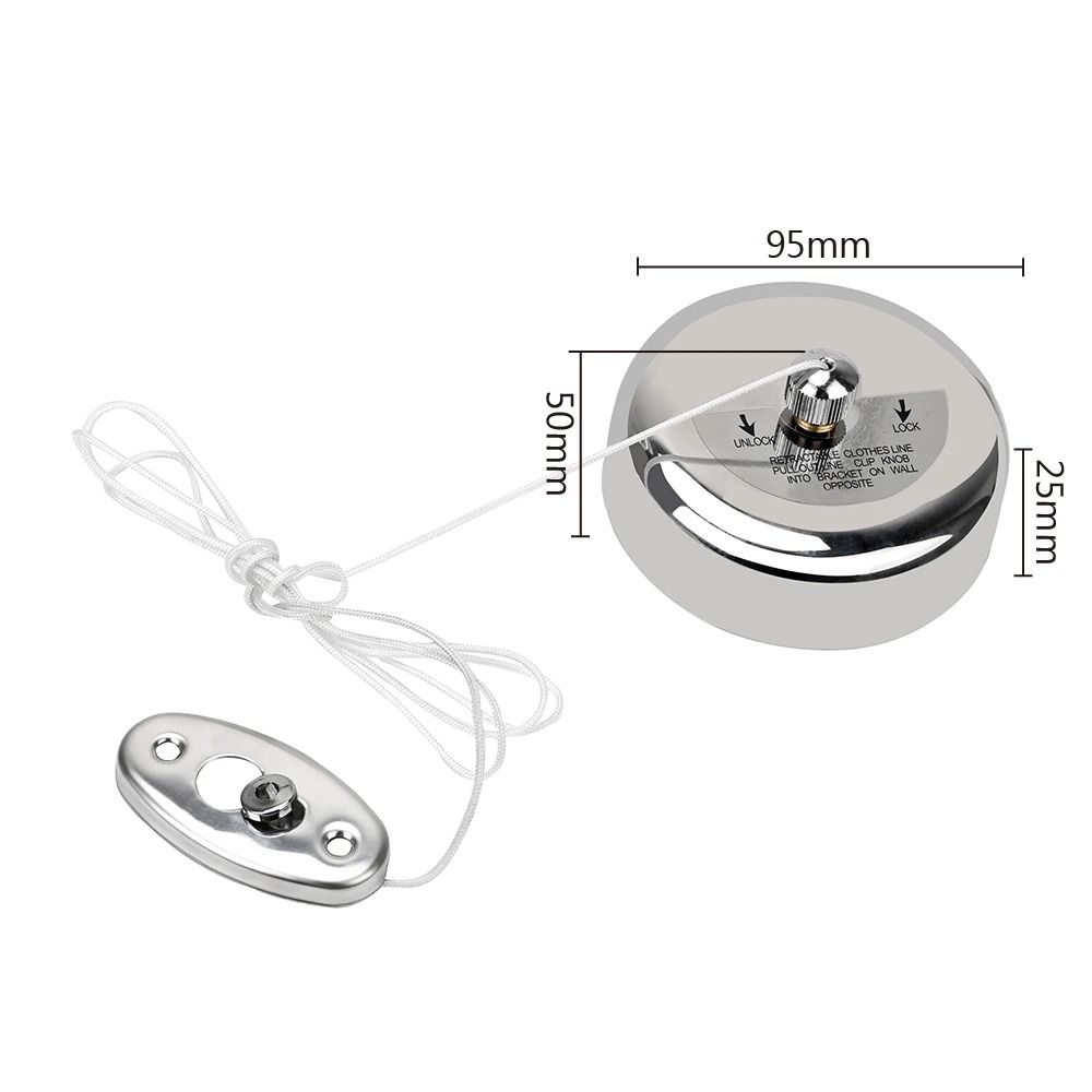 Retractable Clothesline Stainless Steel Wall Mounted Laundry Drying Rope
