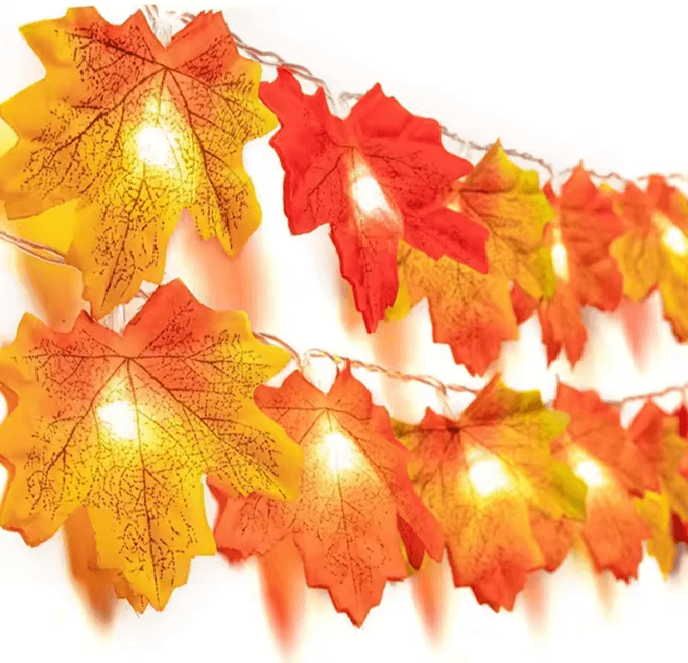 Maple Leaf LED Fall String Lights