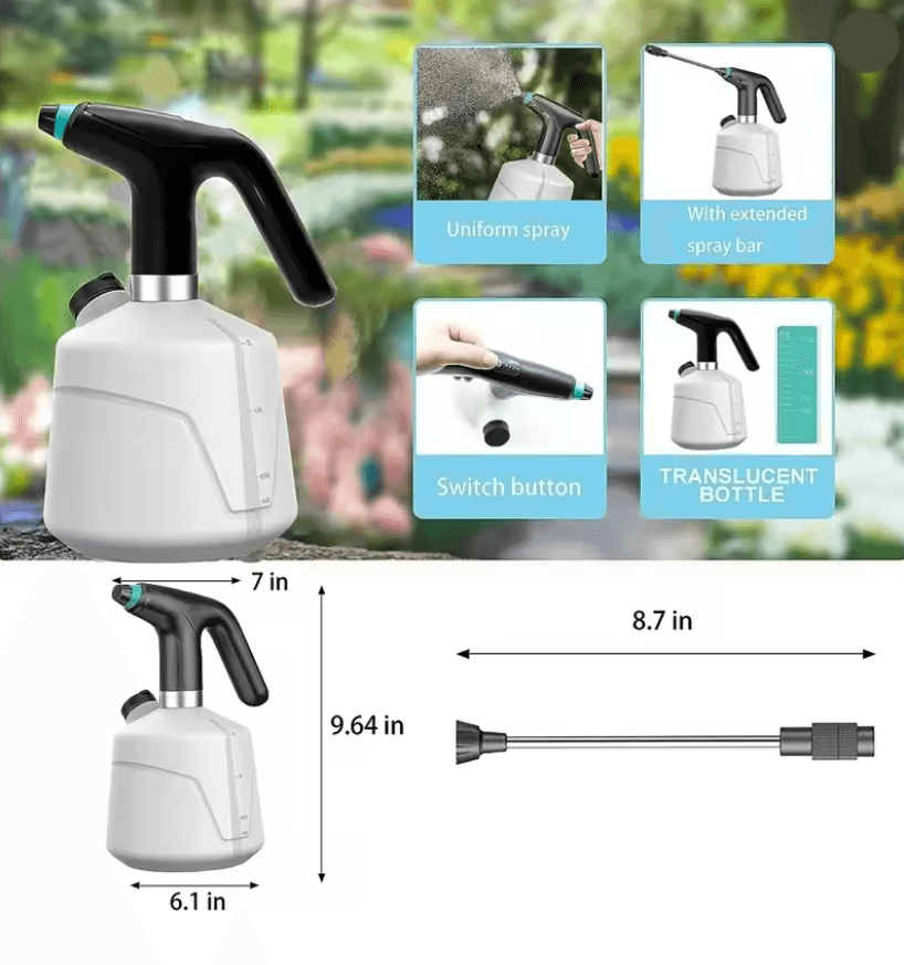 Electric 2L Automatic Watering Sprayer USB Rechargeable Plant Mister