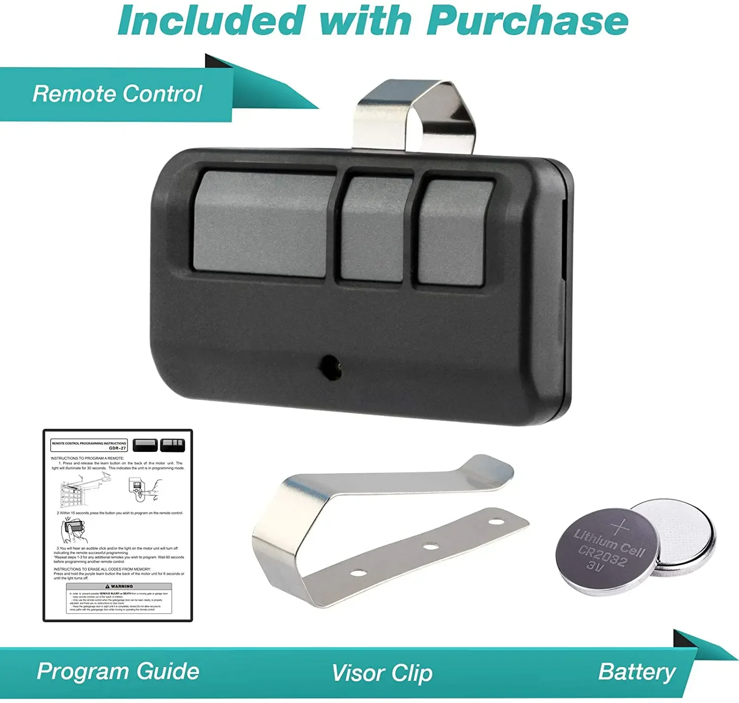 Garage Door Opener Remote 2 Pack for Secure Easy Access and Daily Convenience