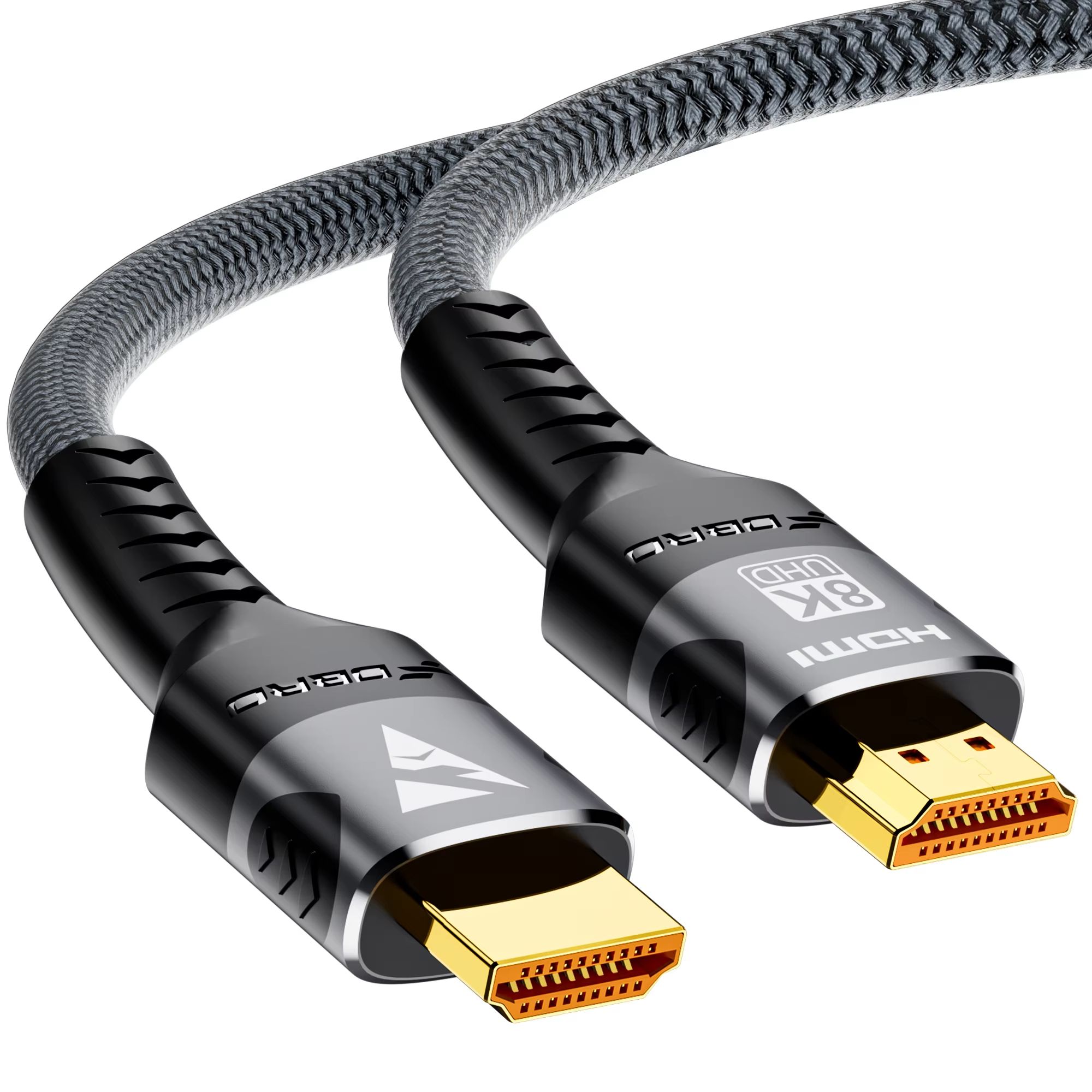 Ultra-High-Speed HDMI 2.1 Braided Cable (4K at 120Hz | 8K a60Hz) – 48 Gbps Transfer | DTS:X | HDR10 | PS5 / Laptop Ready