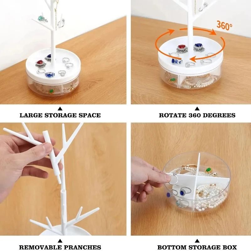 360-Degree Rotating Multi-Purpose Jewelry Rack