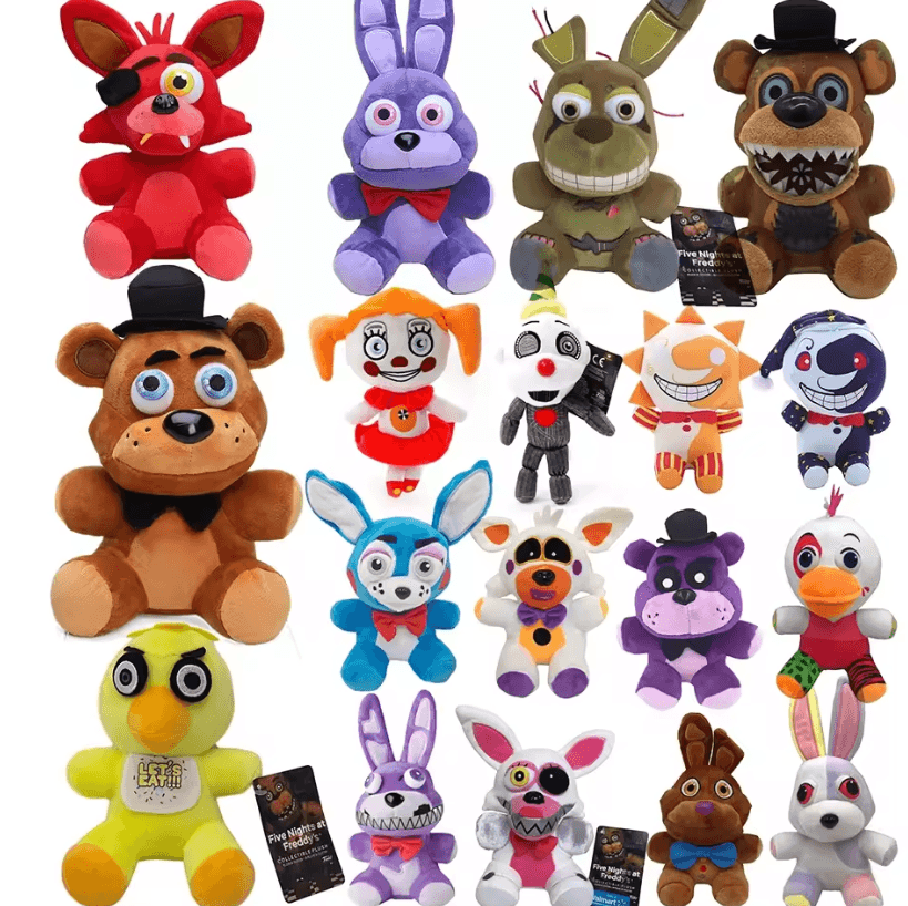 Five Nights at Freddys FNAF Plush Toys Set Cute Game Plushies 7-Inch – Freddy, Bonnie Bear, Foxy