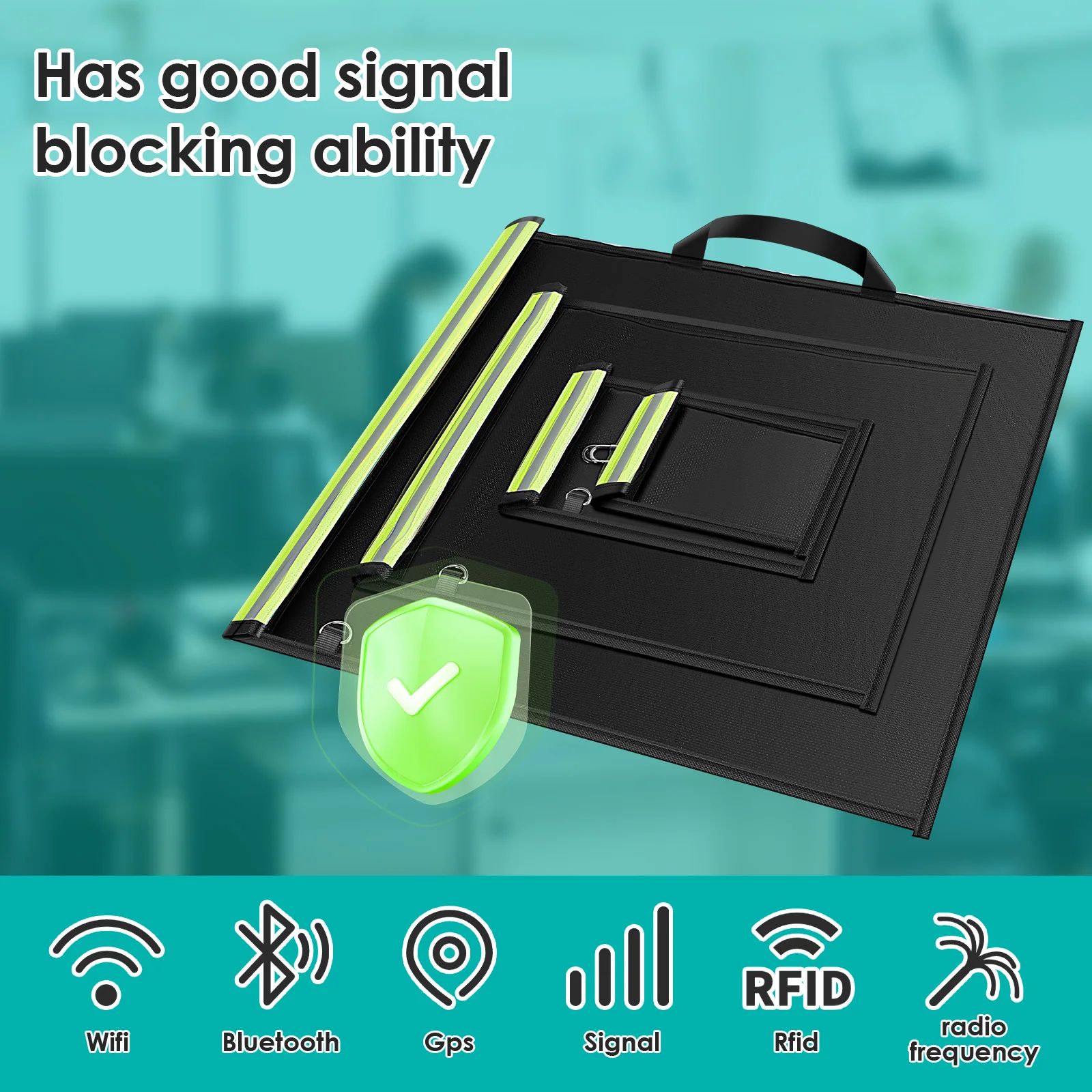 Faraday Bag Signal Blocking Pouch Set for Phone Keys RFID Protection