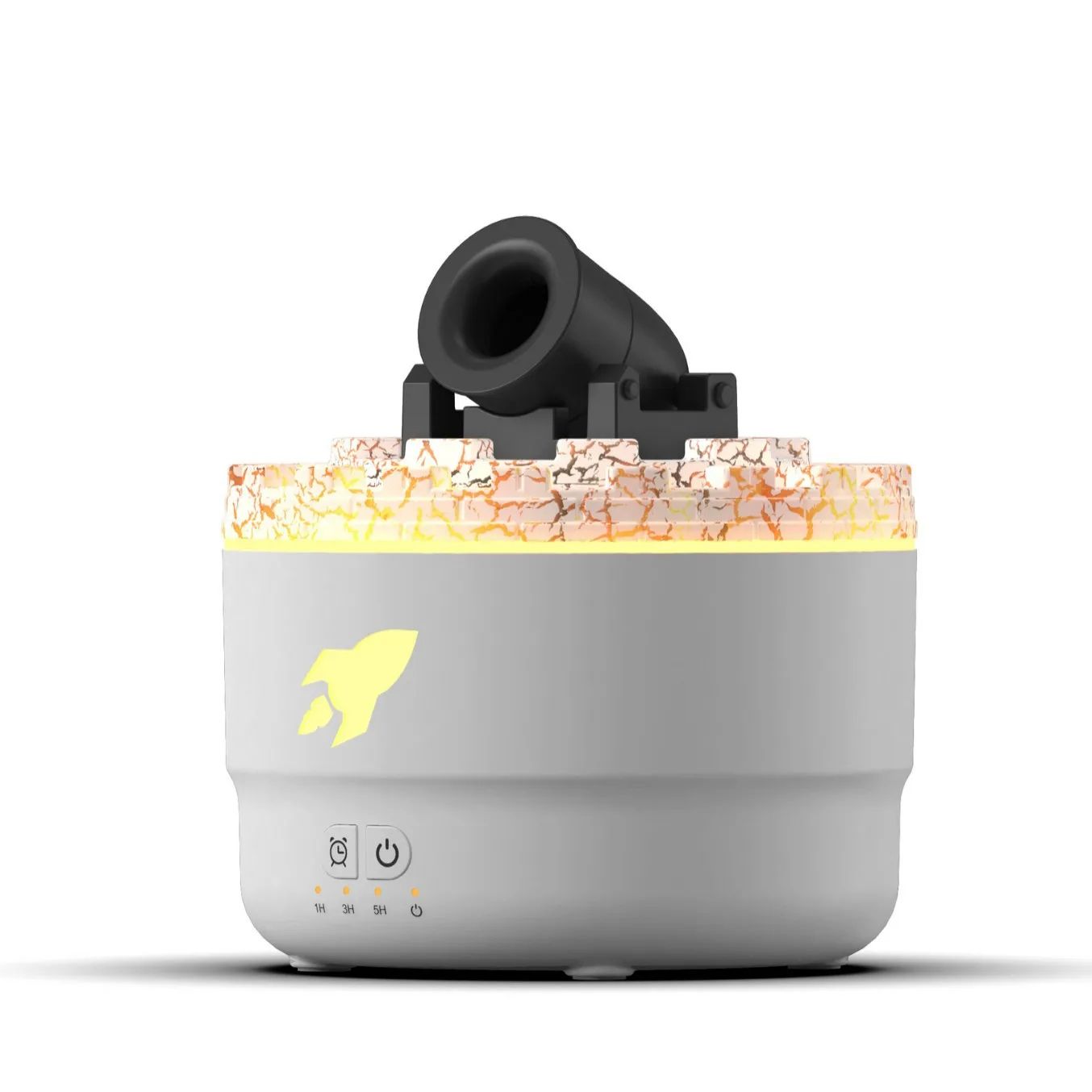 Volcanic Crack Light Cannon Humidifier, Aromatherapy Oil Diffuser with Lava Crack Design & Night Light