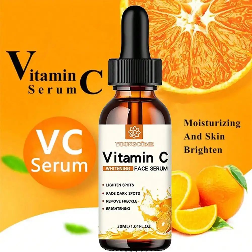 RadiantGlow Vitamin C Facial Essence – Brightening Hyaluronic Acid Serum for Dark Spots, Anti-Aging & Deep Hydration (1.