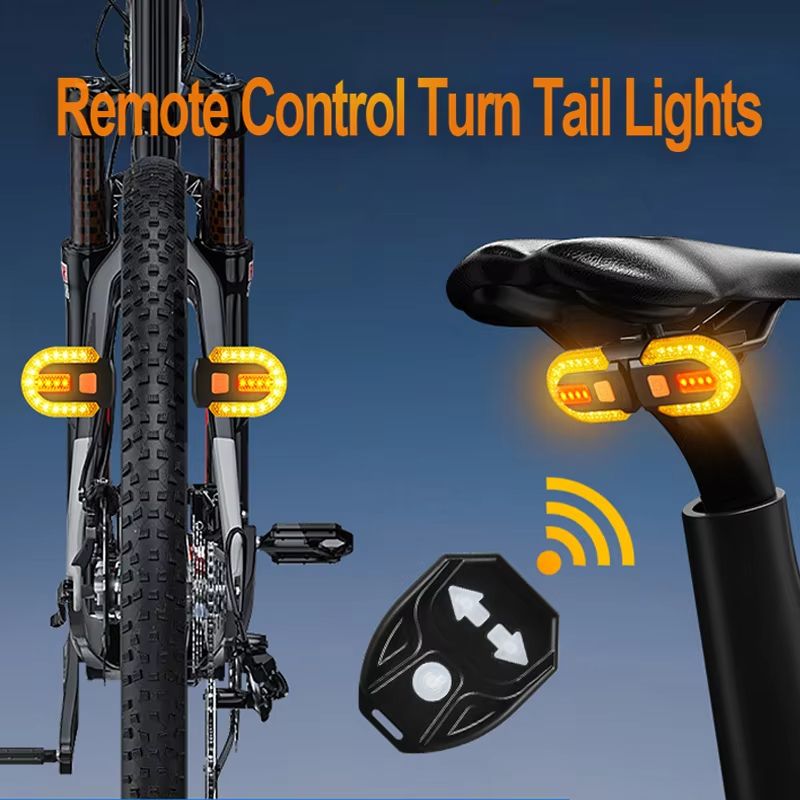 Wireless Bike Turn Signal Rear Light with Remote Control