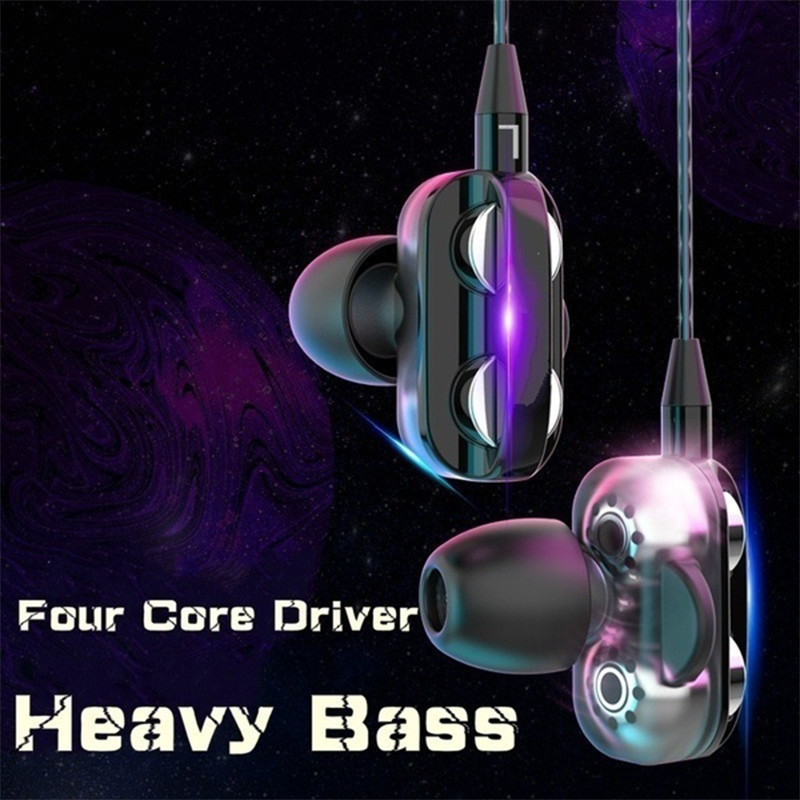 Heavy Bass Wired Earbuds with Mic for Gaming and Music