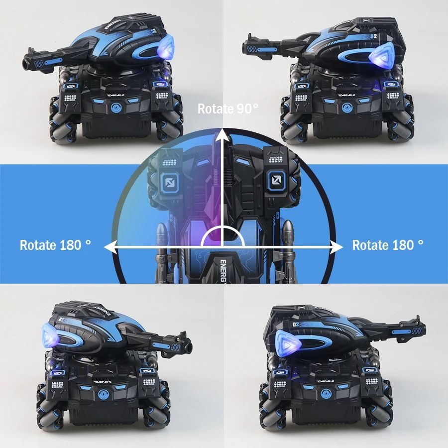 RC Spray Stunt Car 2.4G Remote Control Water Polo Tank Toy with Launch Feature