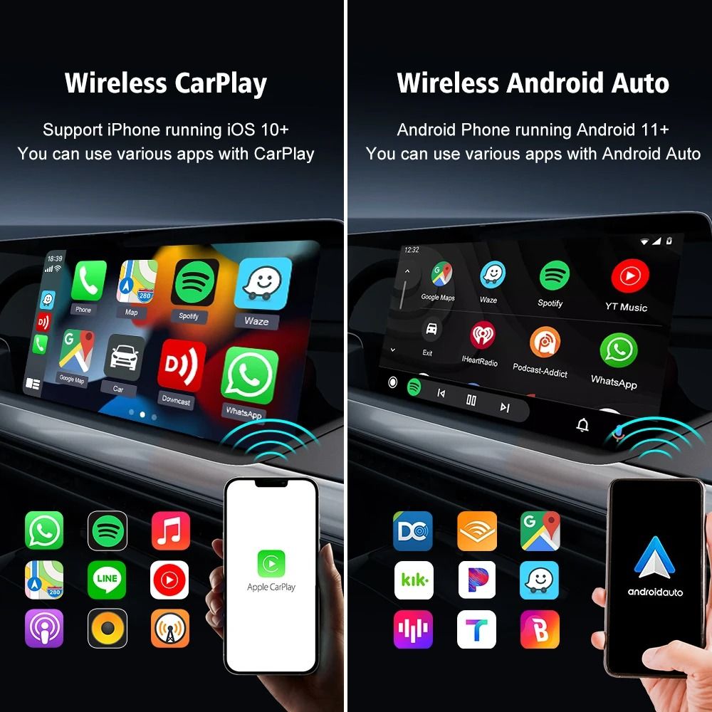Wireless Adapter for CarPlay and Android Auto