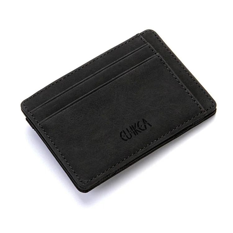 Slim Leather Magic Wallet with Card Holder and Money Clip